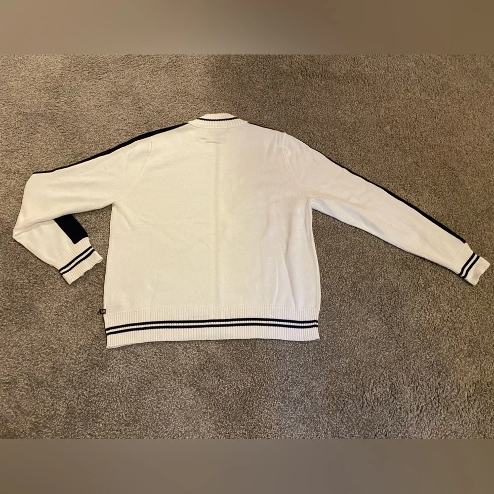 Polo Jeans Company white and navy sweater in size XL. NWOT - Picture 8 of 12